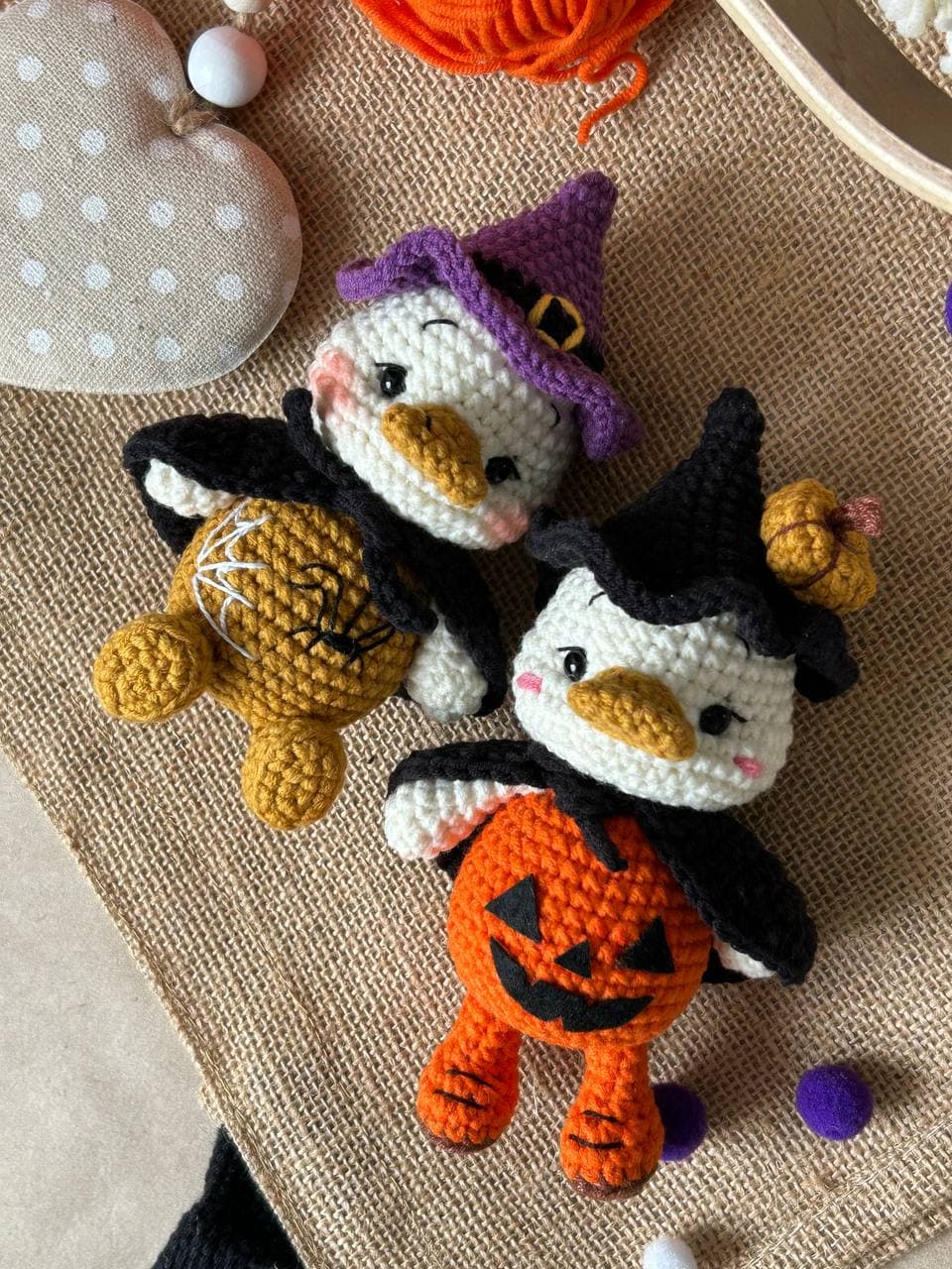 Gąsiorek Halloweenowy wzór szydełkowy