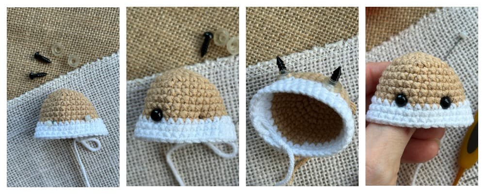 Jak bezpiecznie zamontować oczy w maskotce amigurumi?