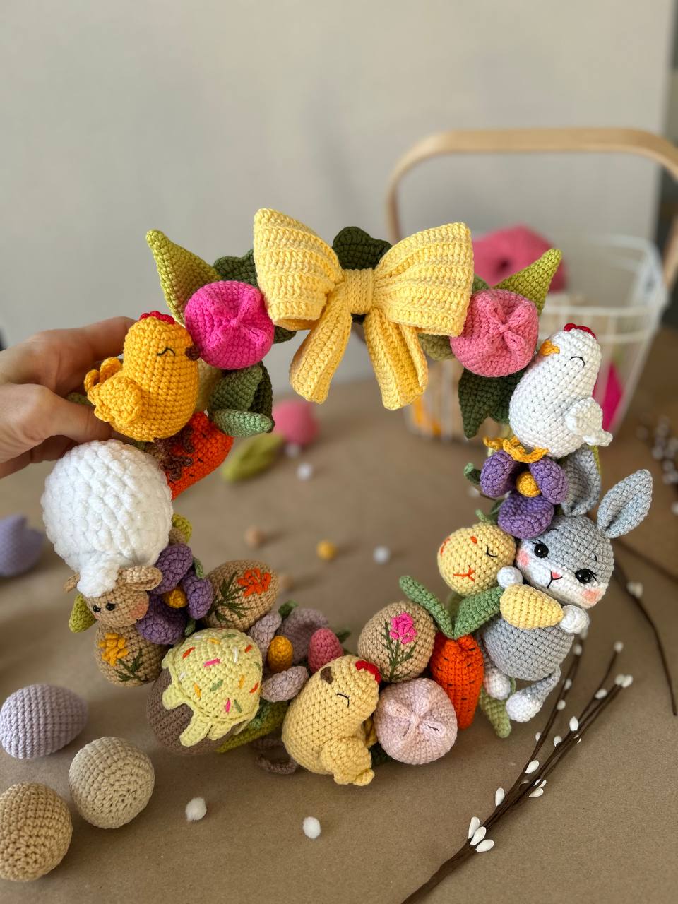 Wianek Wiosenny Wielkanocny crochet pattern